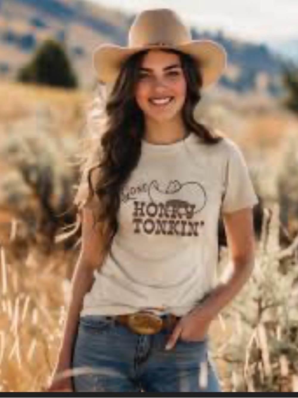 Honky Tonkin' Short Sleeve Tee - Cream